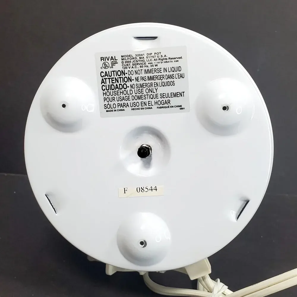 Rival Little Dipper Crock Pot Mini 1qt Stoneware Slow Cooker White 32041 Dip Pot